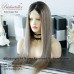 4 Wig Types Optional Highlights Ash Brown Blonde Straight  human hair wigs