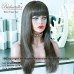 4 Wig Type Optional Natural Black Straight  Human Hair Wig With Bangs