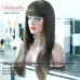 4 Wig Type Optional Natural Black Straight  Human Hair Wig With Bangs