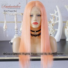 4 Wig Types Optional Fashion Color Orange Pink Human Hair Wigs 