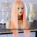 4 Wig Types Optional Fashion Color Orange Pink Human Hair Wigs 