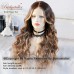 4 Wig Type Optional Ombre Balayage  Brown Human Hair Wig For Women
